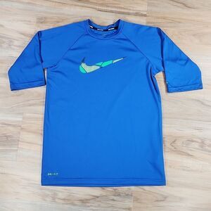 🦋Nike Blue Elbow Sleeve UPF 40+ Swim Top Large